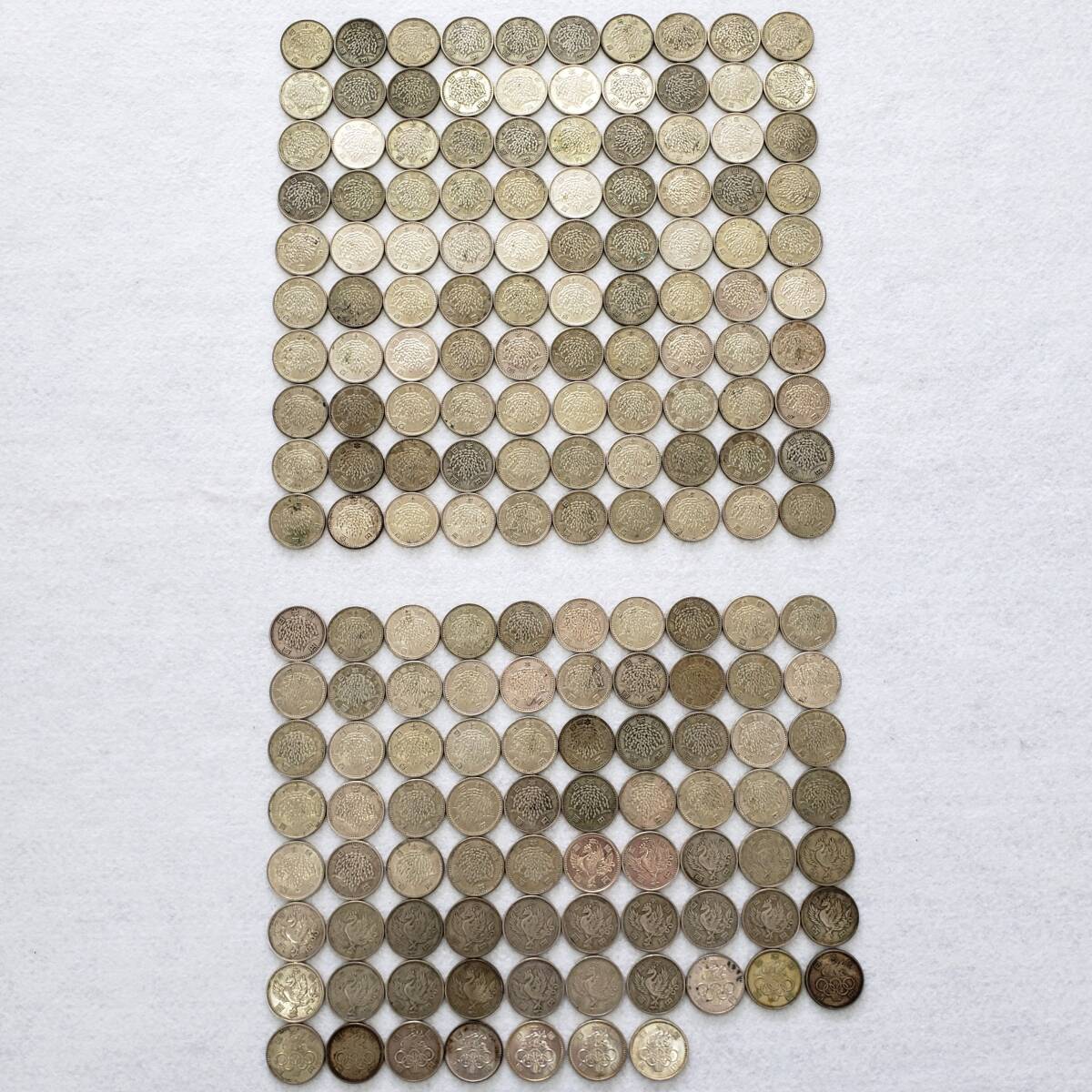 １円スタート 稲 鳳凰 100円銀貨 177枚まとめ 稲穂145枚 鳳凰22枚 東京オリンピック10枚 古銭 昭和 コレクション 