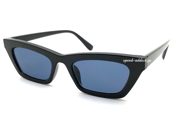 FLAT LENS FOX SUNGLASS BLACK × SMOKE/フラットレンズフォックスサングラスセルフレーム黒縁眼鏡スモークレンズキツネストリートロック_画像1