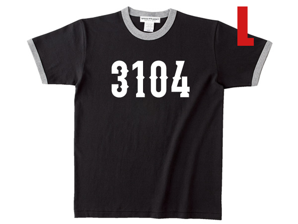 3104 Ringer T-shirt BLACK × GRAY L/リンガーtシャツ黒半袖t大學カレッジロゴ単色タグトリコタグランタグ青タグアメカジusaアメリカン90s