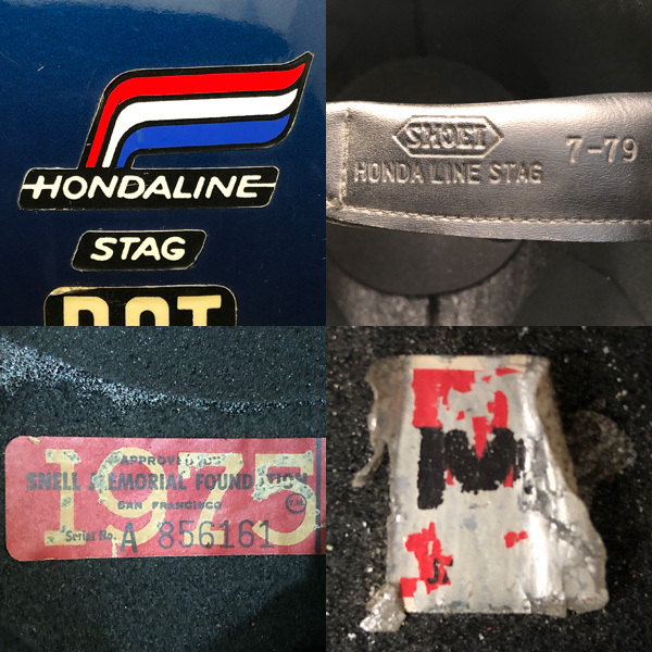 送料無料 SHOEI HONDALINE STAG NAVY 58cm/ショウエイホンダラインスタッグ紺ネイビービンテージヘルメットcb750fk0k1k2k3k4k5cb900four70s