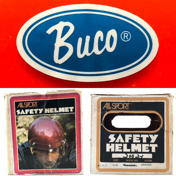 送料無料 Dead Stock 新品 箱付 BUCO ENDURO ORANGE 56cm/デッドストックブコエンデューロオレンジビンテージヘルメットsmallスモールブコ