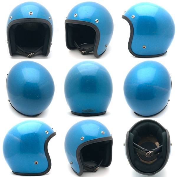 送料無料 60's HONDALINE STAG LIGHT BLUE 58cm/ホンダラインスタッグ水色ビンテージヘルメットcb750fourk0dreambell500txbucomchalカブ70s