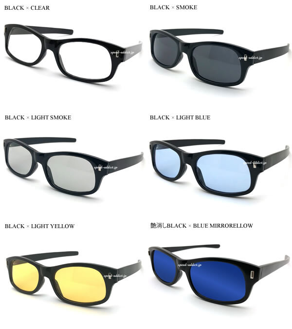 STRAIGHT TEMPLE BIKER SHADE BLACK × LIGHT BLUE/バイカーシェードライトブルー水色レンズ青バイク用サングラス眼鏡めがねメガネ_画像2