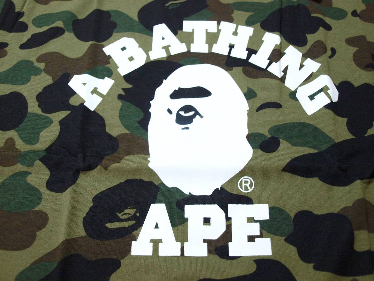 A BATHING APE x Champion アベイシングエイプ x チャンピオン 初期コラボ カモフラTシャツ XLサイズ BAPE マイロ 新品　紙タグ+袋付き