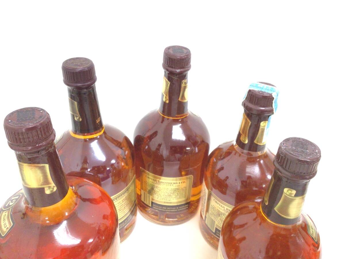 1円スタート ウイスキー whisky シーバスリーガル 12年 5本セット 750/1000/1140ml 43% 重量番號:10(K-1)