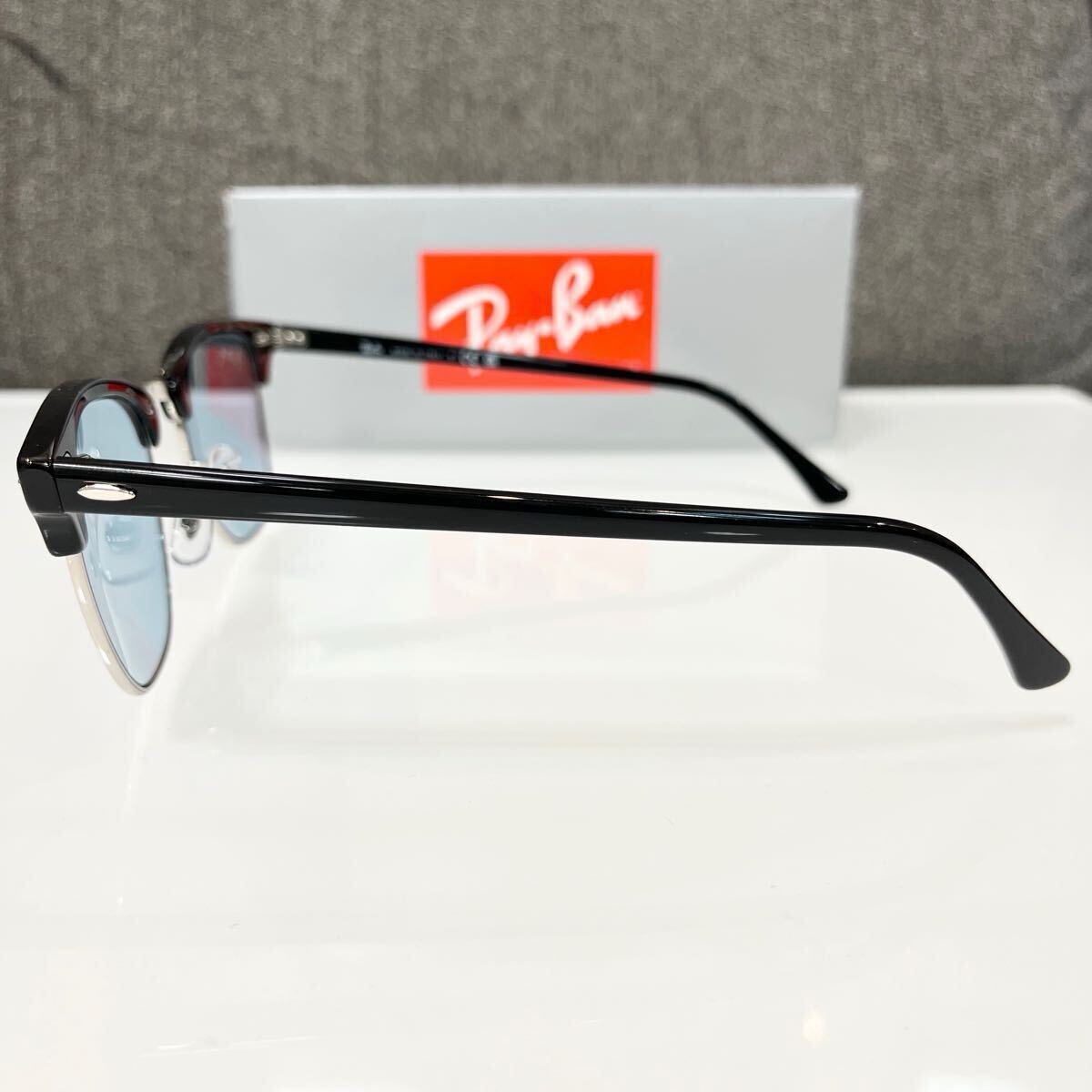 正規(guī)RayBanレイバン サングラス クラブマスター CLUBMASTER RB3016 1354/64 51 ブラック/ブルーグレイ　ルックスオティカジャパン ケース黒