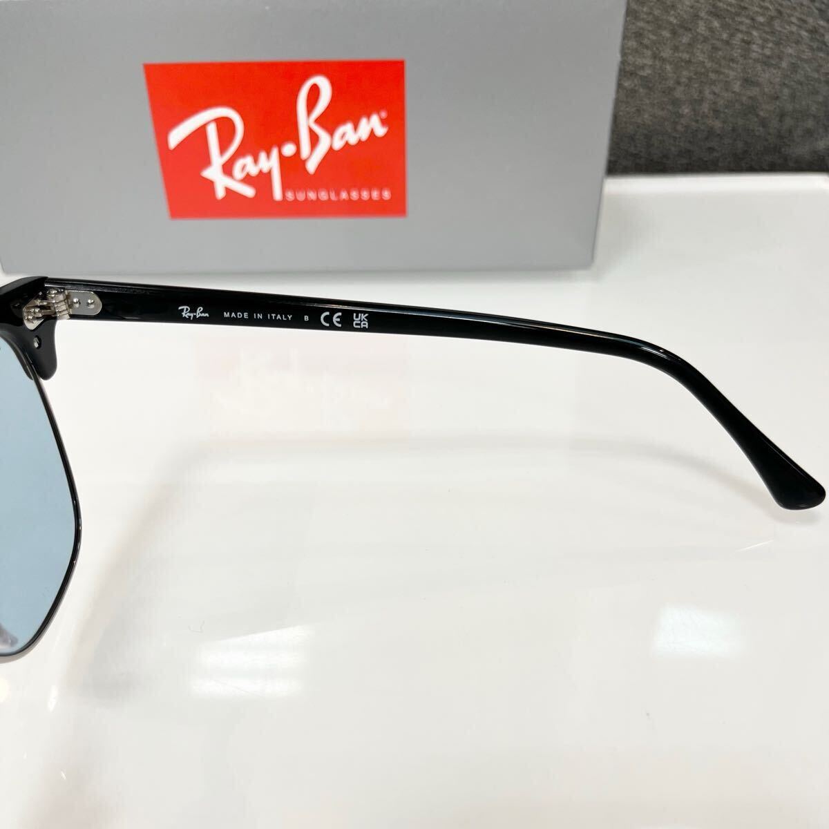 正規(guī)RayBanレイバン サングラス クラブマスター CLUBMASTER RB3016 1354/64 51 ブラック/ブルーグレイ　ルックスオティカジャパン ケース黒