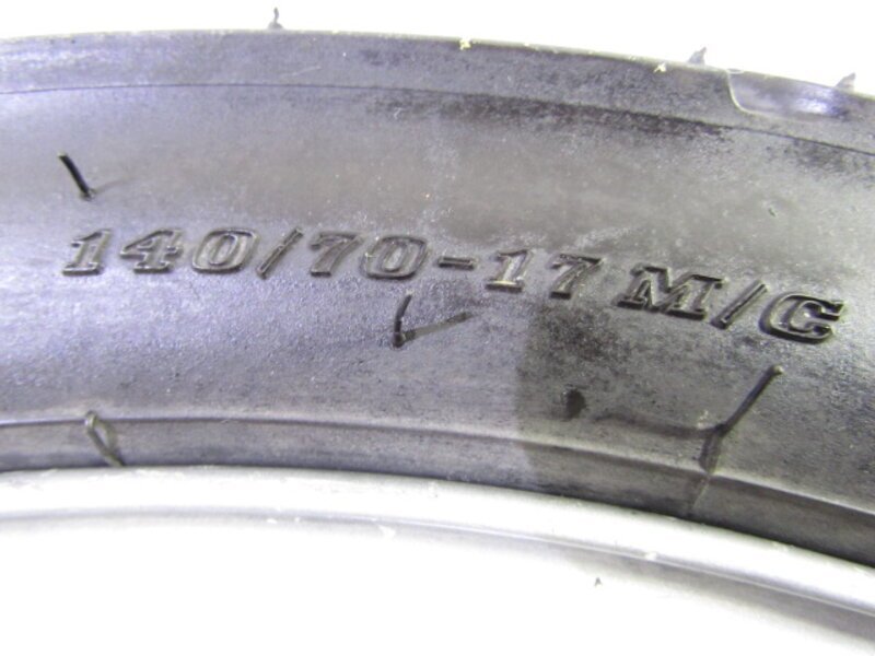 ZEXT ZZ-R250 EX250H 溝有タイヤ付 純正 リアホイール 曲りなし 検※ ZZR250 GPX250R GPX250R2 エリミネーター250SE GPZ250R ZXR250 153M06