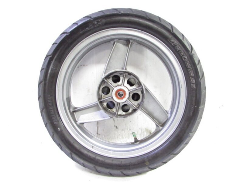 ZEXT ZZ-R250 EX250H 溝有タイヤ付 純正 リアホイール 曲りなし 検※ ZZR250 GPX250R GPX250R2 エリミネーター250SE GPZ250R ZXR250 153M06