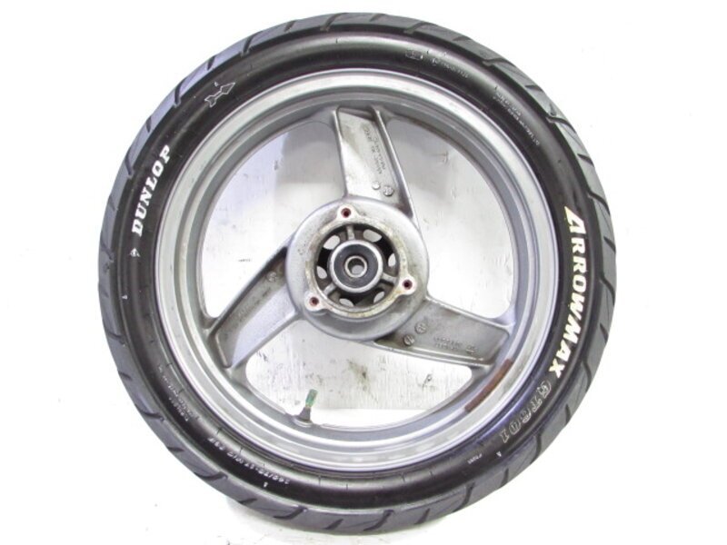 ZEXT ZZ-R250 EX250H 溝有タイヤ付 純正 リアホイール 曲りなし 検※ ZZR250 GPX250R GPX250R2 エリミネーター250SE GPZ250R ZXR250 153M06
