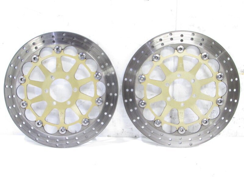 ZEXT ドゥカティ モンスター400 大人気!! ブレンボ制 フロントディスクローター 左右SET 曲りなし 320mm 検※ M400 M400IE 154X22