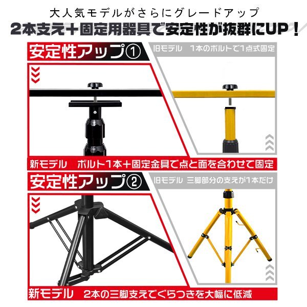 LED投光器用 スタンド 2WAY 三腳スタンド 作業(yè)燈 アウトドア ワークライト用 高さ調(diào)節(jié)可 折り畳み可能 MAX3燈対応 屋外用 防水 2年保証