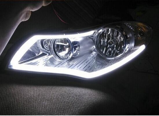 12V用 LED シリコンチューブ 60cm×2 LEDテープ ライト ポジション 白/ホワイト 2本セット DD66