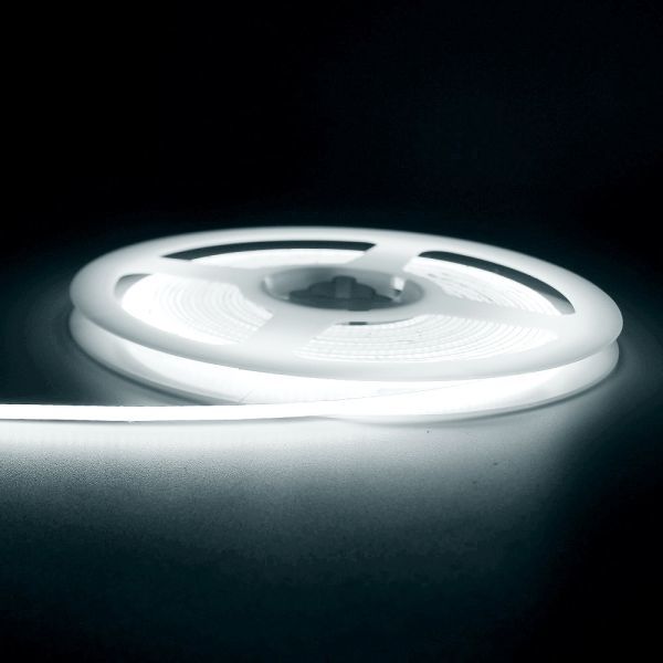 極薄 12V COB 面発光 LED テープライト ホワイト 白 5M 480連/m 8mm カット 色ムラなし 切斷 柔軟 防水 チューブライト DD201