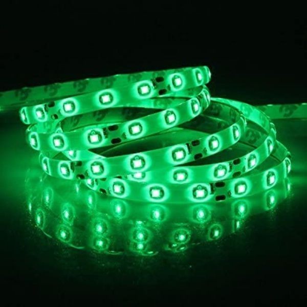 LEDテープライト グリーン 緑 12V 5M 3528SMD 白ベース 300連 防水 切斷可 両面テープ付 正面発光 LEDテープ DD13