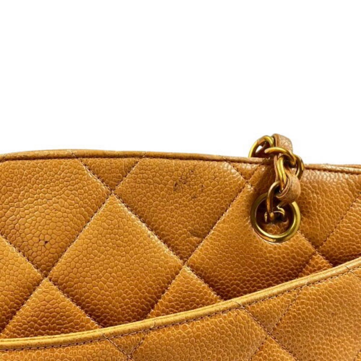 【1円スタート】【すぐに評価できる方限定】　CHANEL　シャネル　キャビアスキン　チェーントート　ベージュ　バッグ　カバン　鞄