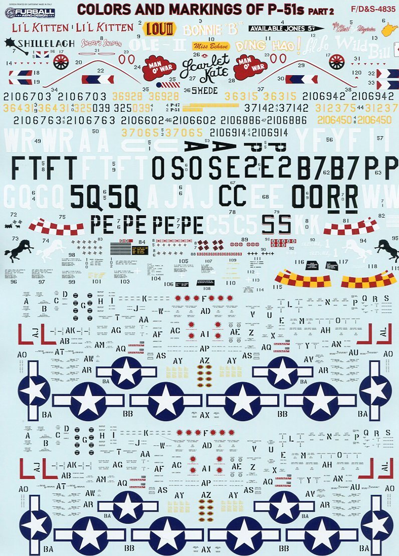 1/48 мех мяч переводная картинка P-51B/C Mustang цвет & маркировка (2)
