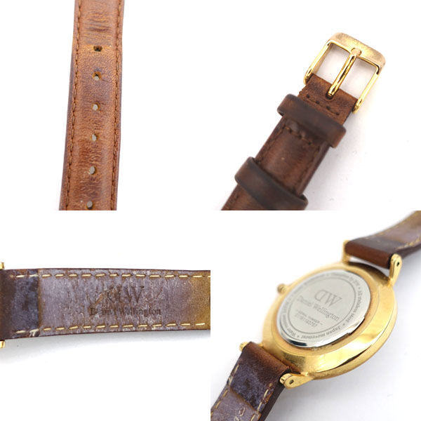 ★ ダニエル ウェリントン レディースウォッチ 腕時計 レザーベルト 稼働品 B32RW29 (0220463741)