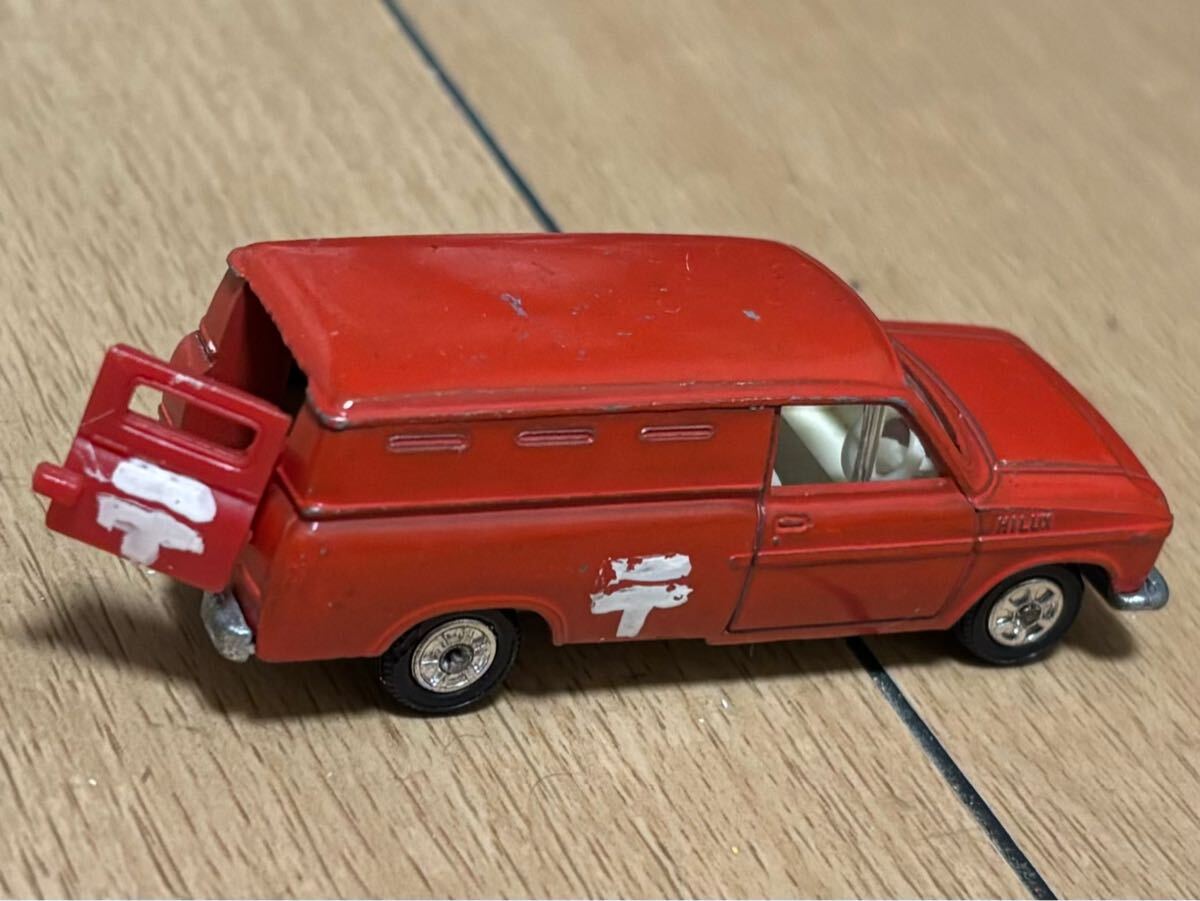  Tomica сделано в Японии No.64 Toyota Hilux почтовая машина 1973 год старый колесо 