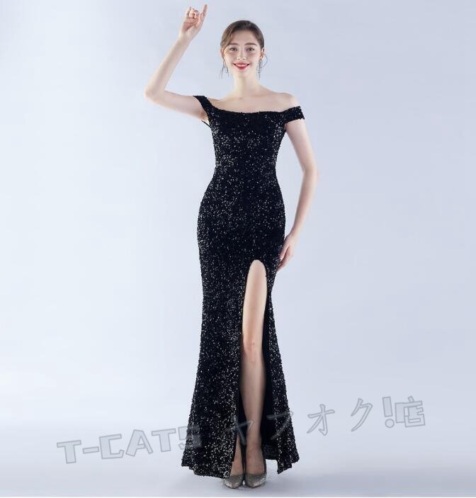 ☆新品レディースワンピース 大人sexy 高品質(zhì) ウエディングドレス 結(jié)婚式 パーティドレス 黒