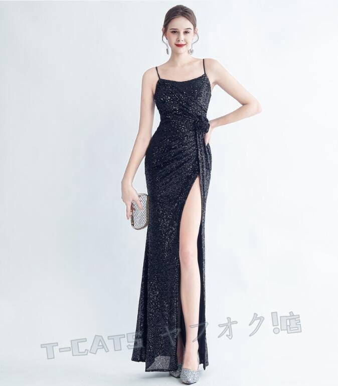 ☆新品レディースワンピース 大人sexy 高品質(zhì) 結(jié)婚式 二次會ドレス キャミワンピ 黒