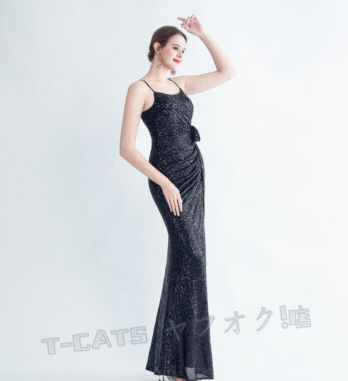 ☆新品レディースワンピース 大人sexy 高品質(zhì) 結(jié)婚式 二次會ドレス キャミワンピ 黒