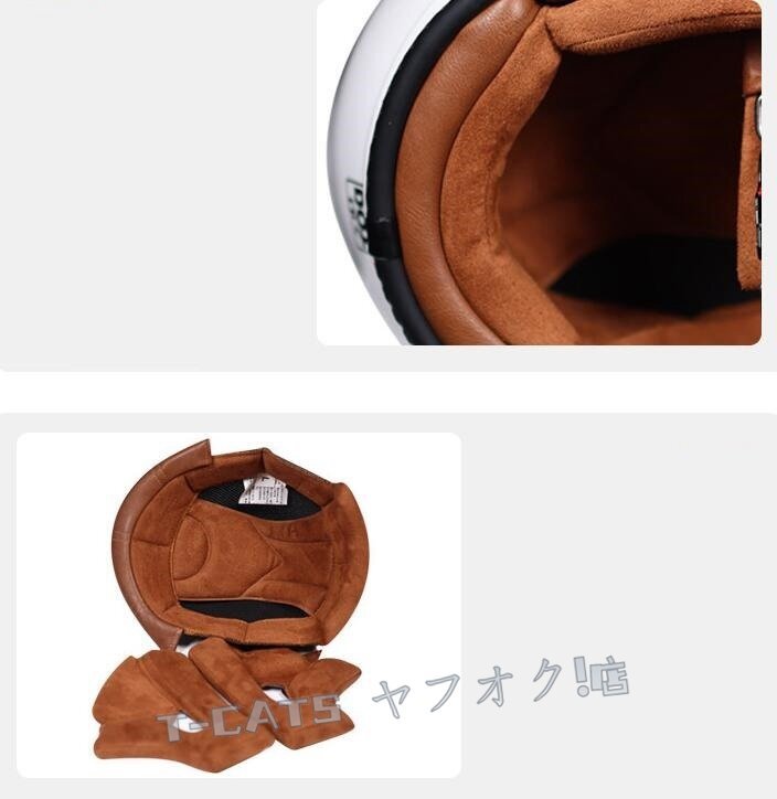 ☆新品フルフェイスヘルメット ダブルシールド 內(nèi)蔵サングラス ビンテージ ハーレー オフロード バイク ジェットヘルメット４色 グレー