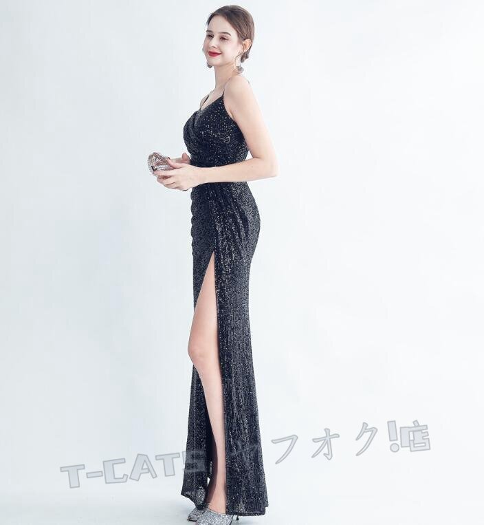 ☆新品レディースワンピース 大人sexy 高品質(zhì) 結(jié)婚式 二次會ドレス キャミワンピ 黒