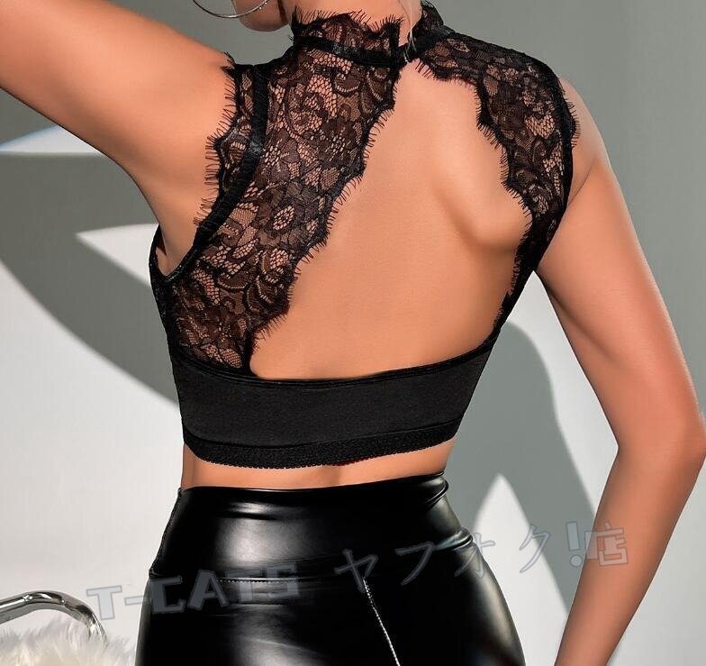 ☆新品インナーウエアladiesレディース 魅惑Styleセクシー 良質(zhì) レース トップス ブラック