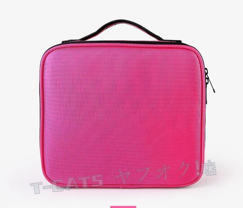☆新品高品質(zhì)化粧道具 化粧バッグ　レッド コスメバッグ 持運(yùn)び 化粧品入れ 大容量 ポーチ メイクボックス 収納ケース 小物