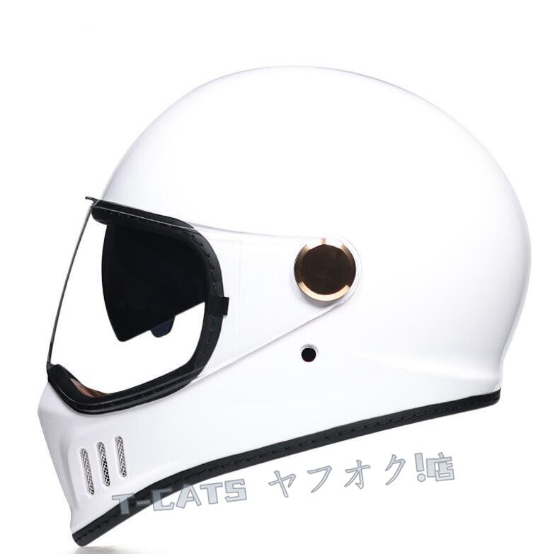 ☆新品フルフェイスヘルメット ダブルシールド內(nèi)蔵サングラス ビンテージ ハーレー オフロード バイク ジェットヘルメットマットブラック