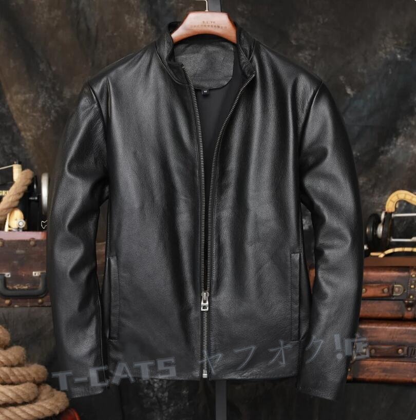 ☆新品サイズ選択可秋冬　レザージャケット 上品　本革　牛革　ライダースジャケット 野球服　革ジャン Ｓ～5ＸＬ選択/1点