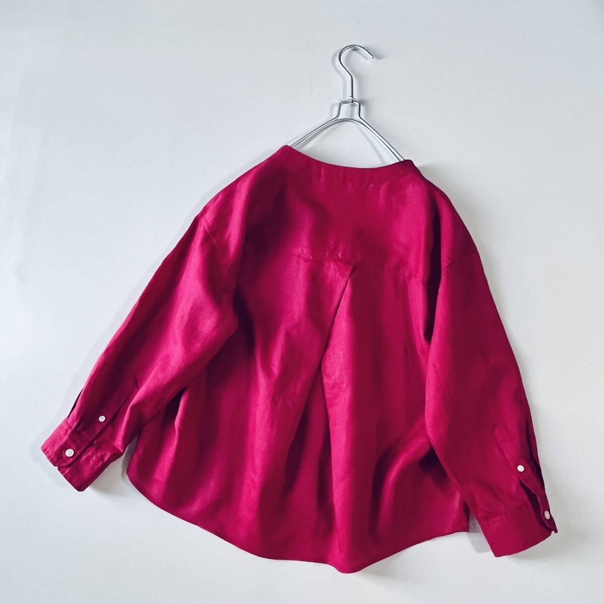 ② イエナ扱い SIMPLICITE シンプリシティエ ラミー 麻 ワイド ブラウス シャツ 大きいサイズ フリー