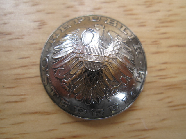 コンチョ　オーストリア　１０シリング　イーグル　２５ｍｍ_画像1