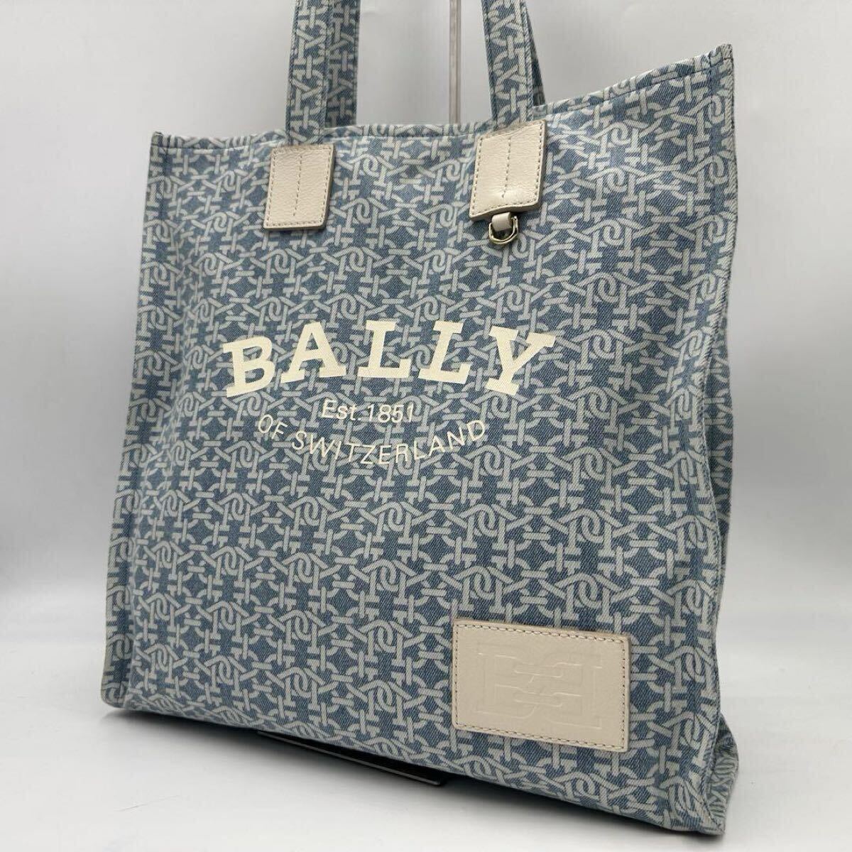 【極美品】バリー キャンバス トートバッグ A4収納可 希少 美品 近年 バリー BALLY メンズ トートバッグ デニム