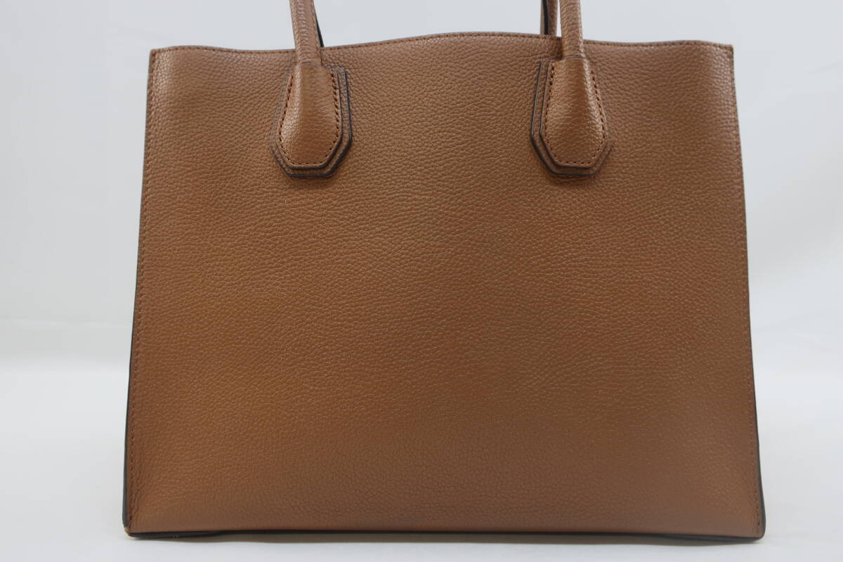 【送900円】8996 最終 MICHAEL KORS　マイケルコース　ハンドバッグ　レザー　キャメル　ブラウン　茶　カデナ型チャーム付　内側仕切り有_画像4