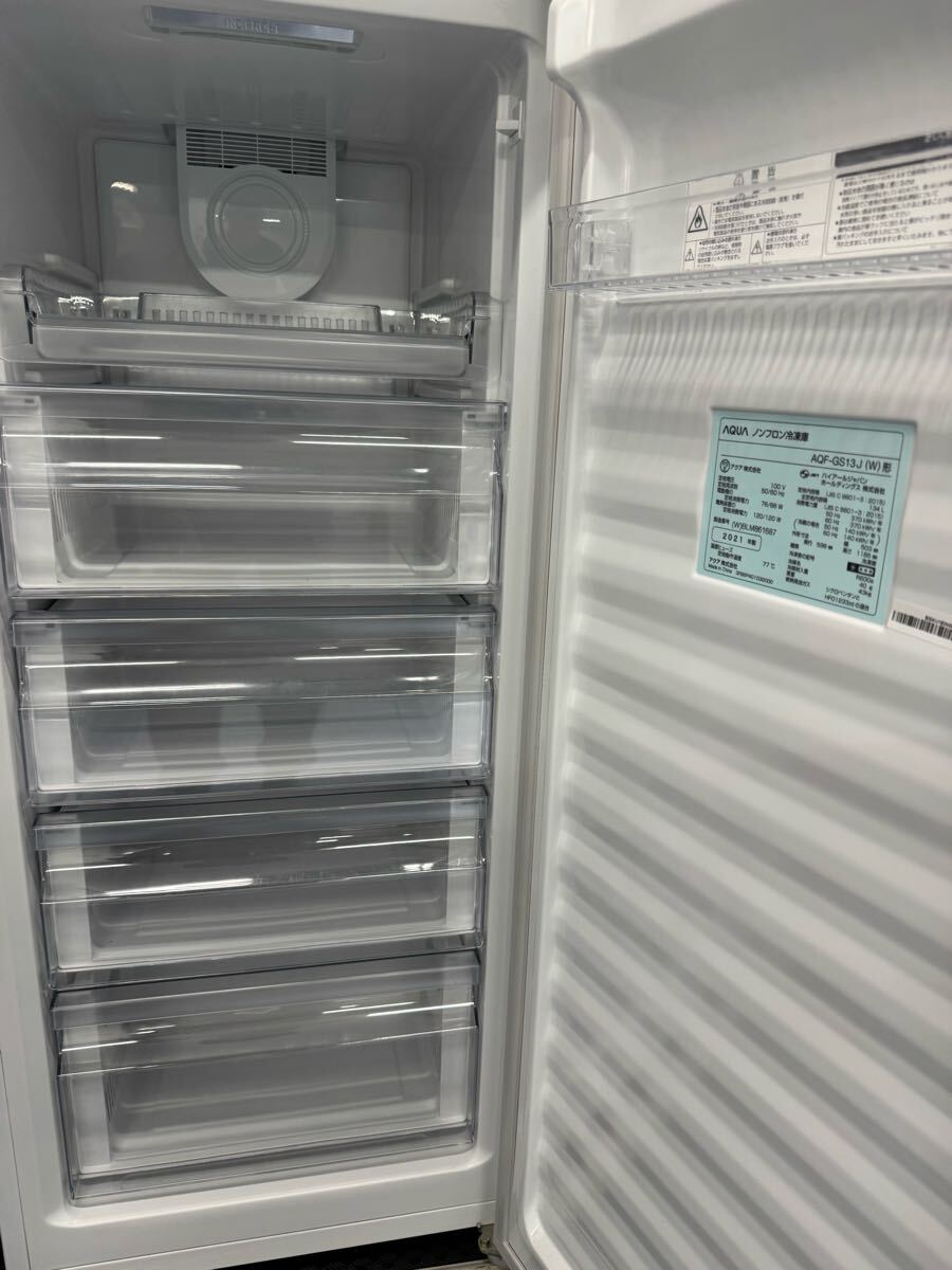 【匿名発送】AQUA 冷凍庫 AQF-GS13J(W)型 （冷蔵、チルド変更可） AQUA AQF-GS13J 価格比較 - 価格.com