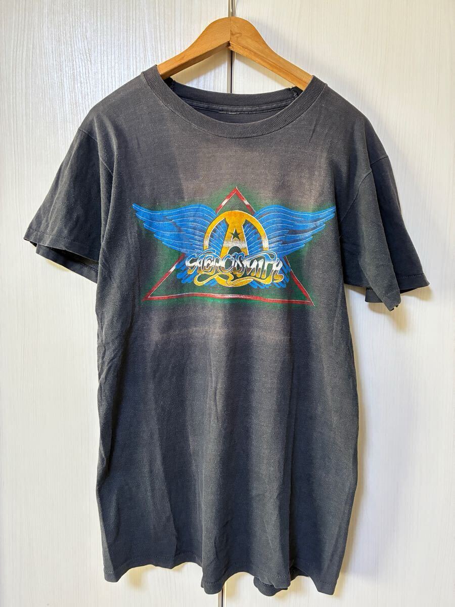  Vintage 1982 год Full Original короткий рукав T- рубашка M. редкость обвес Smith Tour America van t блокировка Aerosmith