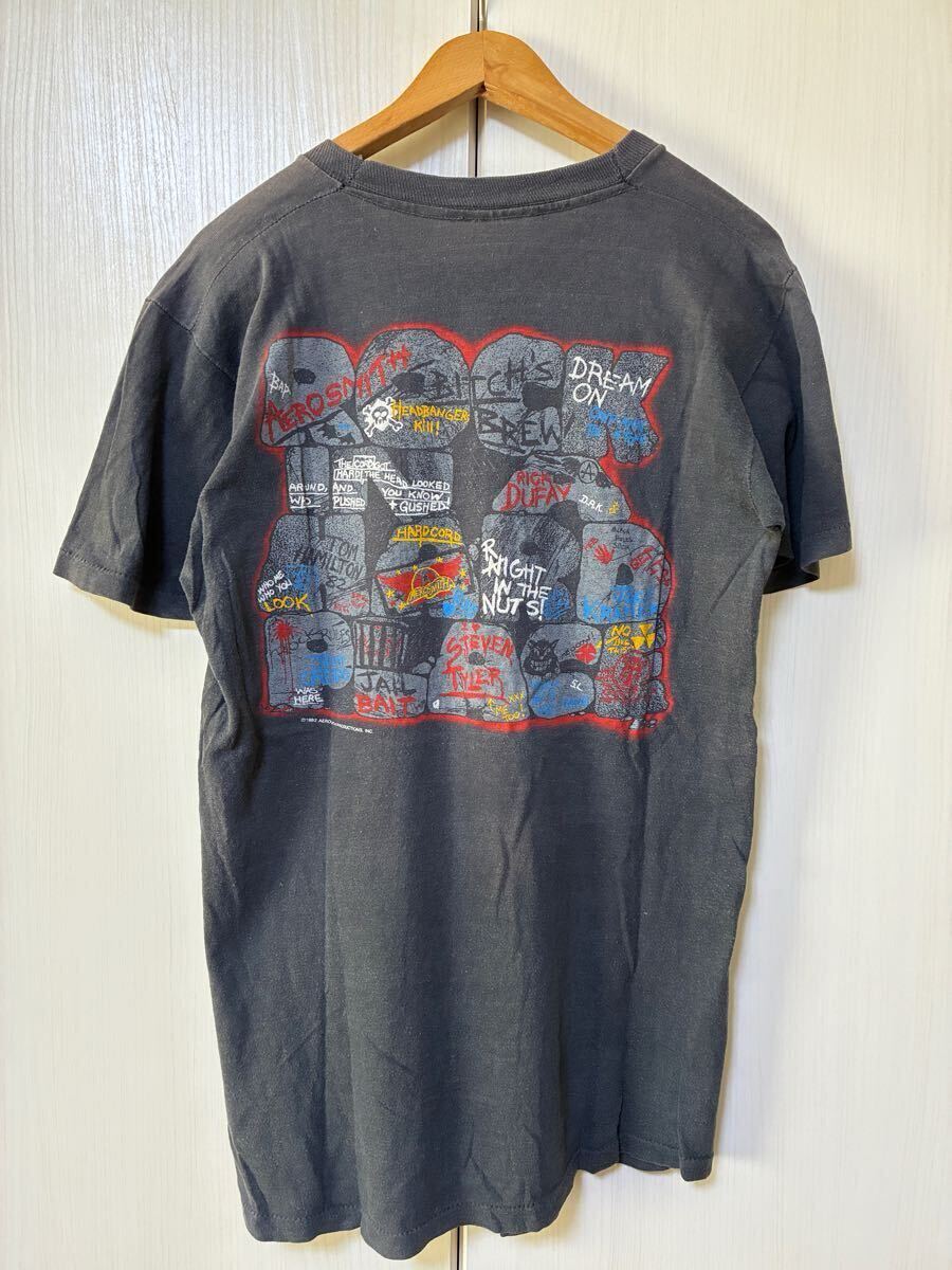  Vintage 1982 год Full Original короткий рукав T- рубашка M. редкость обвес Smith Tour America van t блокировка Aerosmith