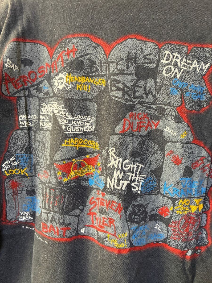  Vintage 1982 год Full Original короткий рукав T- рубашка M. редкость обвес Smith Tour America van t блокировка Aerosmith