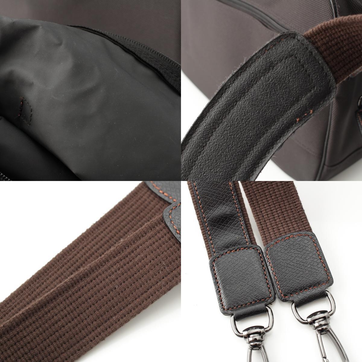 ロンシャン キャンバス 2WAY ハンドバッグ ブラック【中古】