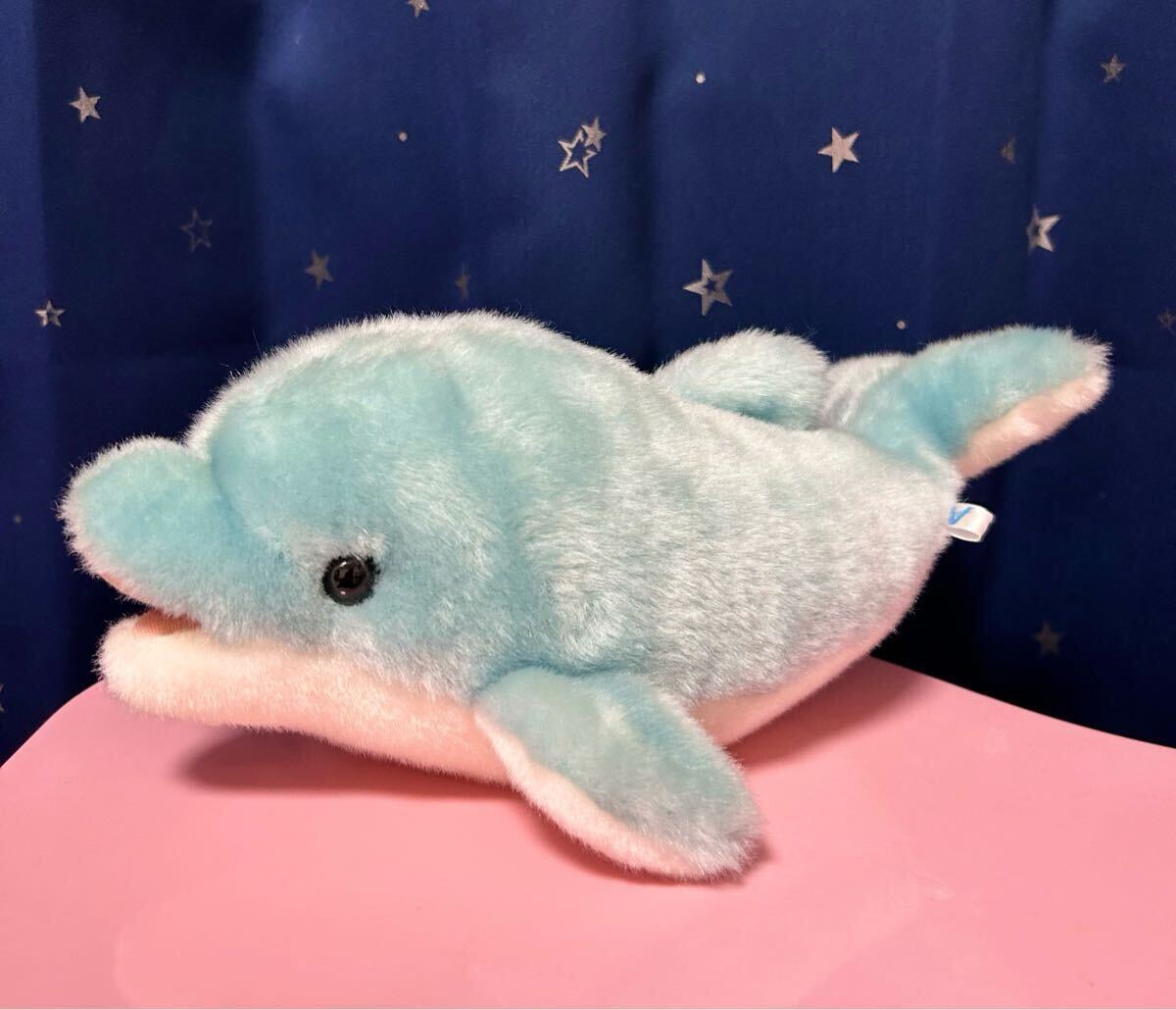 即決 AQUA イルカ ぬいぐるみ アクア ブルー 水色_画像4