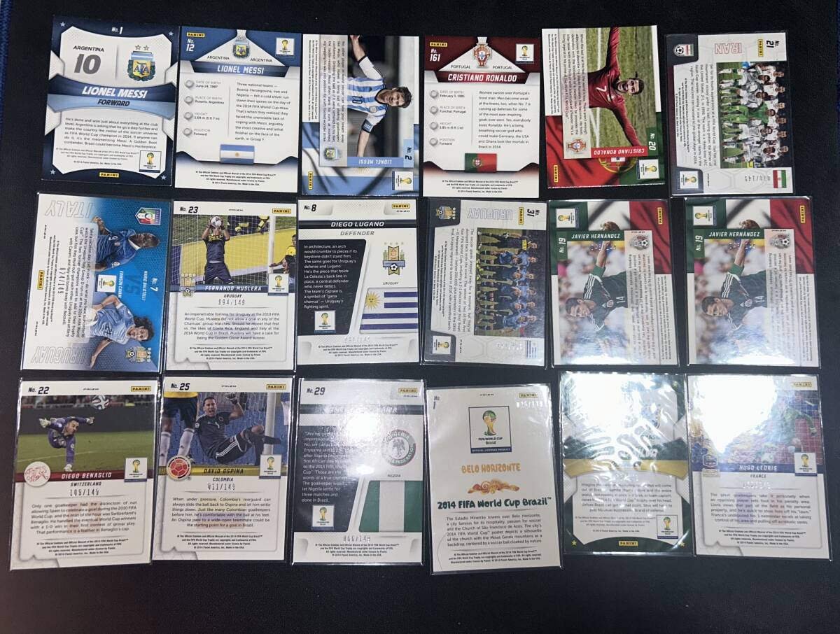 2014 Panini Prizm World Cup Red prizm /149 34枚 Lionel Messi Cristiano Ronaldo リオネル?メッシ　クリスティアーノ?ロナウド