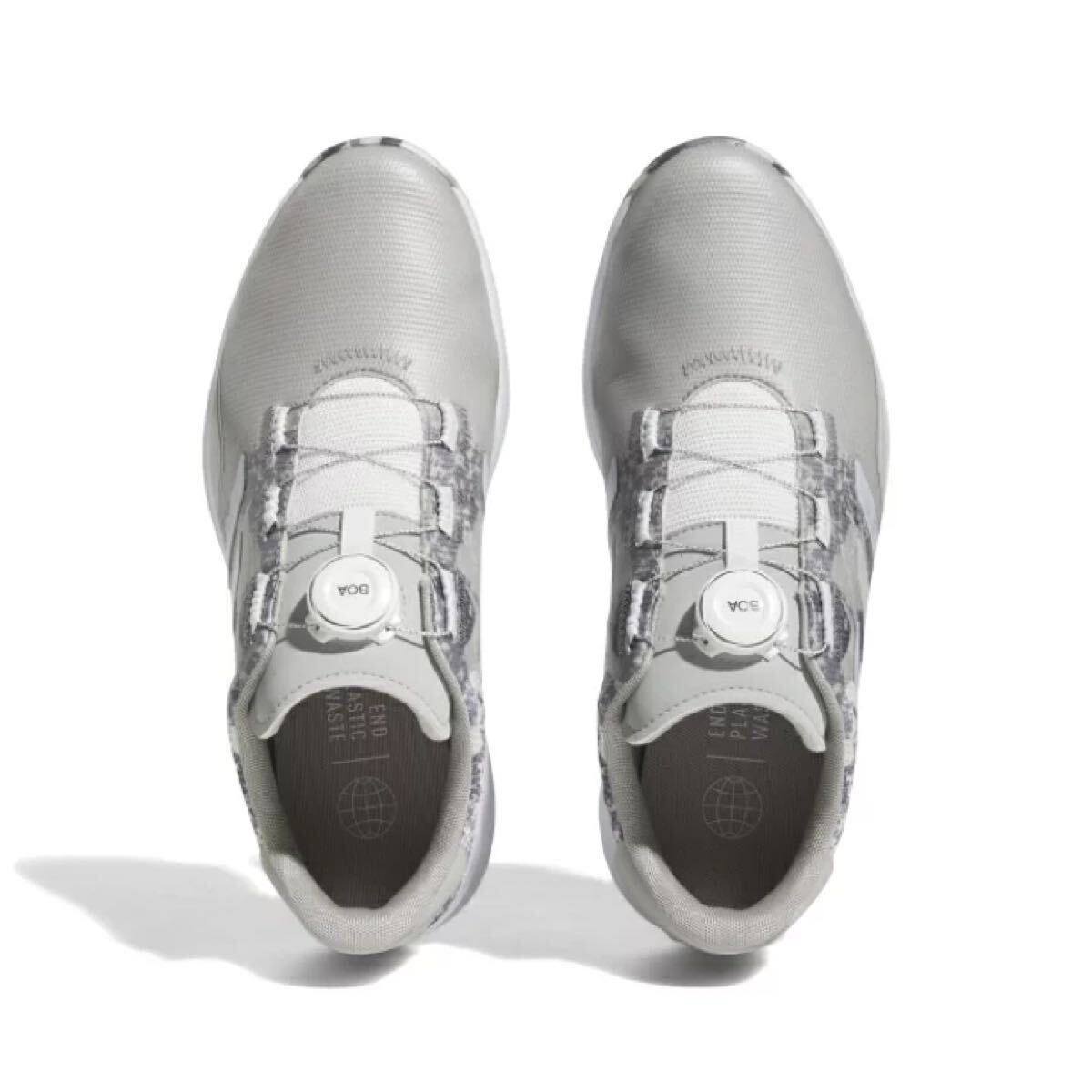 26.0cm 新品 adidas GOLF S2G SL BOA 23 ゴルフシューズ ボア スパイクレス アディダスゴルフ クッション 軽量 グレー 白 ホワイト 26cm