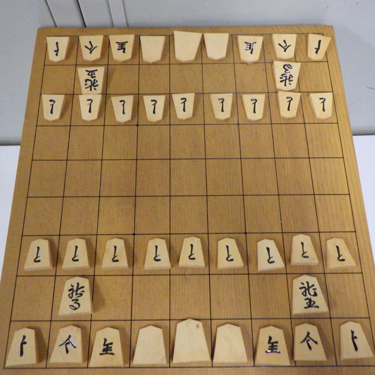 人気提案 将棋盤 碁盤 御将棋駒 ヘソ付き 昭和 脚付き 八角足 足つき 囲碁