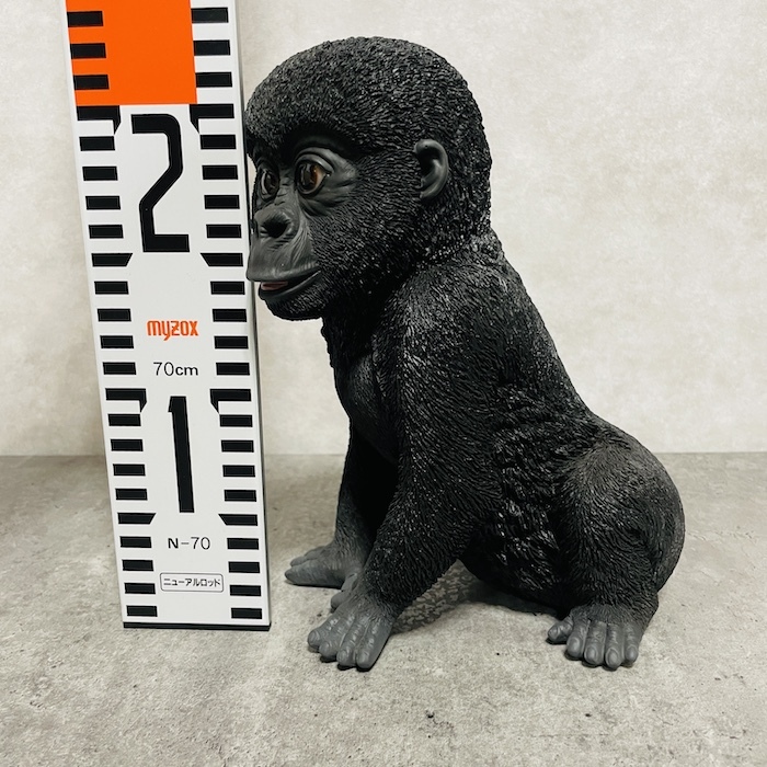 置物 かわいい 動物 玄関 赤ちゃん黒ゴリラ グッズおしゃれ インテリア ガーデンオーナメント woobia ウービア_画像2