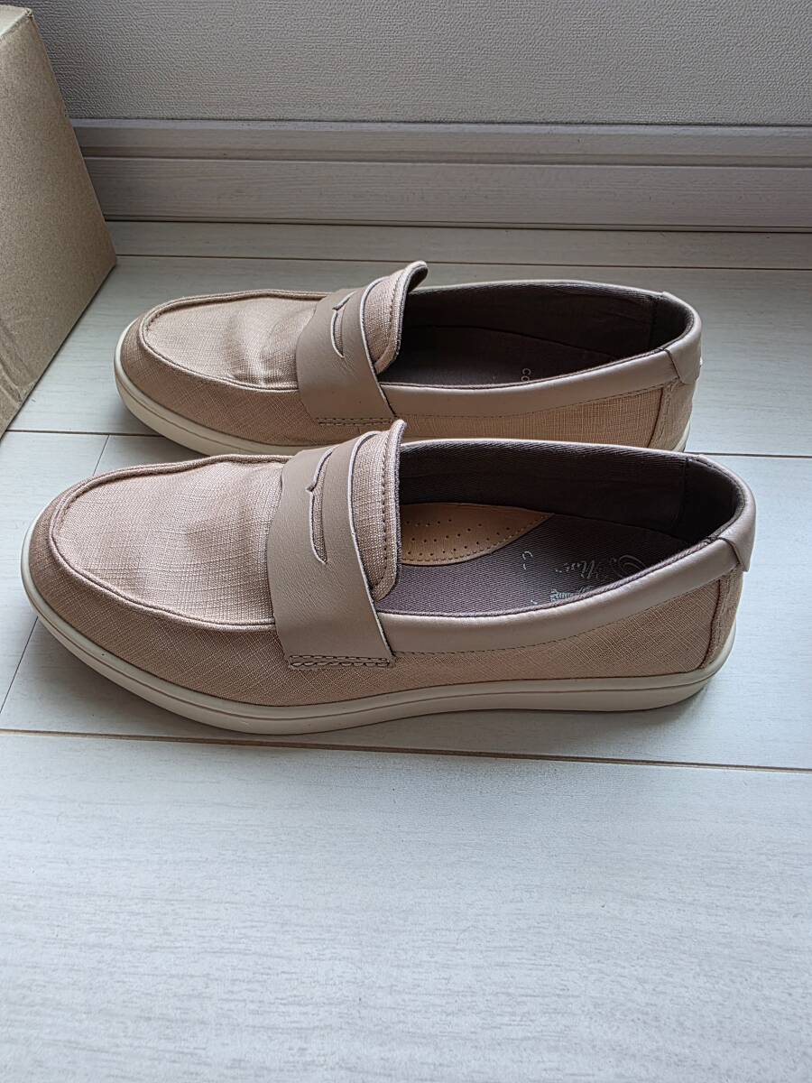 COLE HAAN　ピンチ ウィークエンダーペニー テキスタイル mens. size8 ペニーローファー リラックス＆リゾート＆エレガント　ヌードカラー