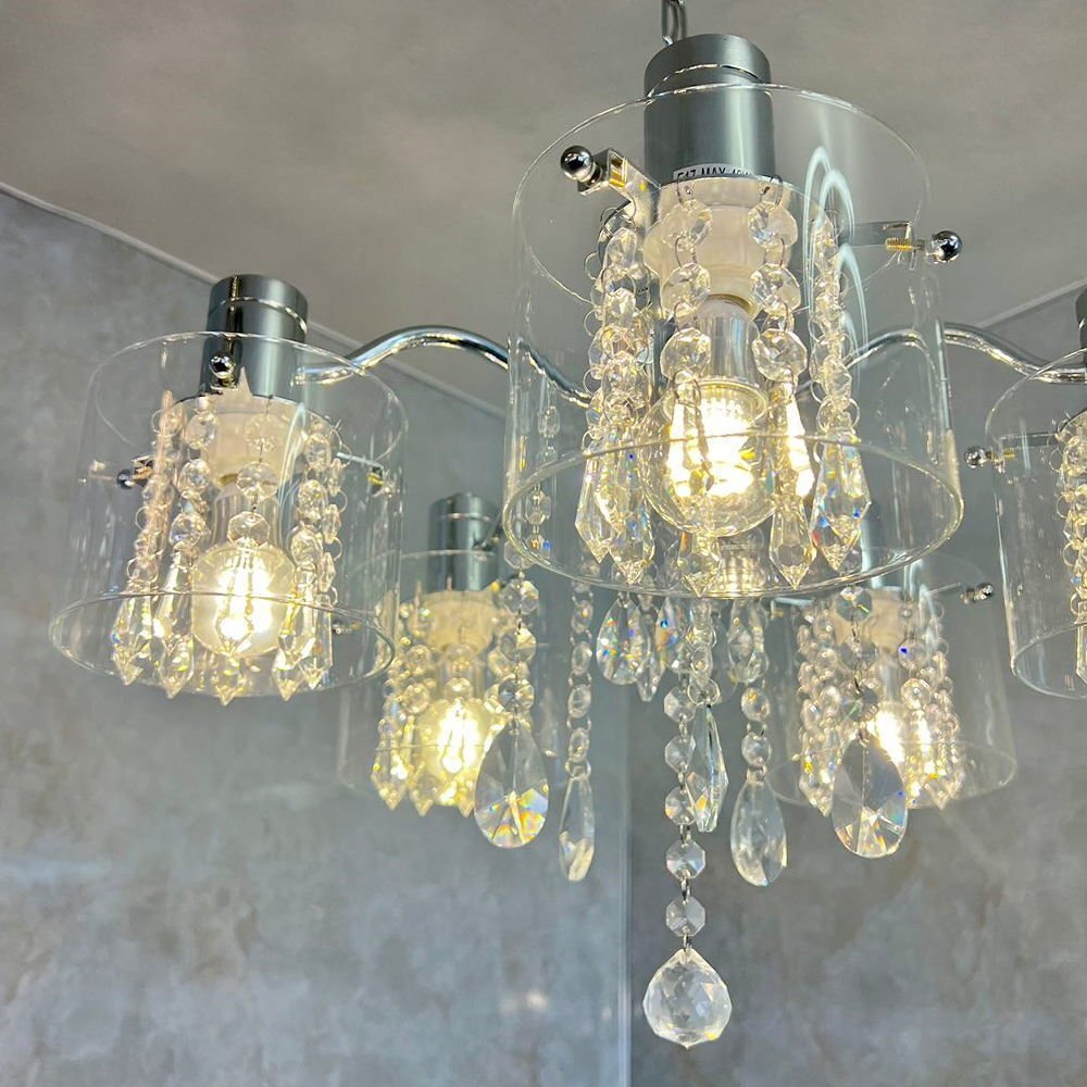 [LED имеется ]... изоляция соответствует LED 5 лампа crystal люстра style свет соответствует диаметр 48cm высота регулировка возможно бесплатная доставка led дешевый Северная Европа модный 