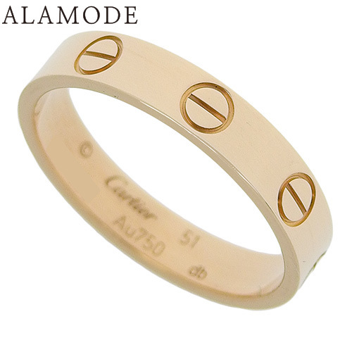 CARTIER(カルティエ) ラブコレクション LOVE リング ミニモデル K18 ピンクゴールド 指輪 ラブリング 11(51)號 41100076614【アラモード】