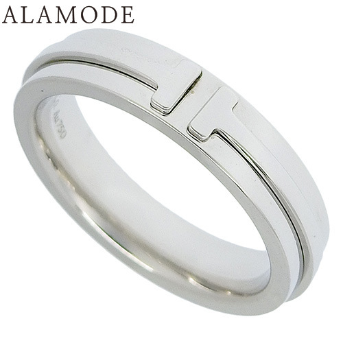 TIFFANY&Co.(ティファニー) ティファニー T ナローリング 60151182 K18ホワイトゴールドWG ジュエリー 12(52)號(hào) 41100064326【アラモード】